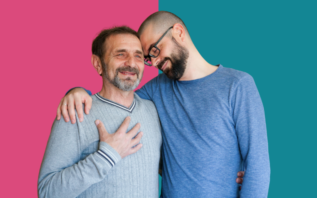 father and son choosing the best home care